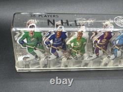 COLECO EAGLE TABLE HOCKEY GAME SET NHL 36 TIN METAL HOCKEY PLAYERS with CASE
