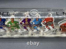 COLECO EAGLE TABLE HOCKEY GAME SET NHL 36 TIN METAL HOCKEY PLAYERS with CASE