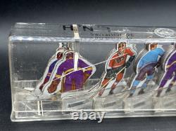 COLECO EAGLE TABLE HOCKEY GAME SET NHL 36 TIN METAL HOCKEY PLAYERS with CASE