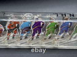 COLECO EAGLE TABLE HOCKEY GAME SET NHL 36 TIN METAL HOCKEY PLAYERS with CASE