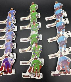 COLECO EAGLE TABLE HOCKEY GAME SET NHL 36 TIN METAL HOCKEY PLAYERS with CASE
