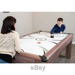 Carmelli Driftwood 7 Ft Air Hockey Table Combo Set with Benches NG1137H