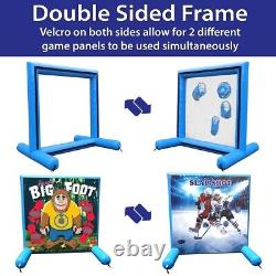 Commercial Inflatable Games Hockey Slap Shot Air Frame Game With Pump & Bag