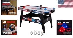 Compact Fire'n Ice 54 Air Hockey Table with LED Features for Family Fun