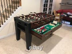 Compact Multi-game Table Foosball, Pool, Air Hockey, Mini-bowling, Shuffleboard