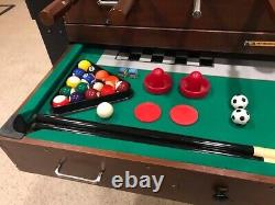 Compact Multi-game Table Foosball, Pool, Air Hockey, Mini-bowling, Shuffleboard