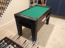 Compact Multi-game Table Foosball, Pool, Air Hockey, Mini-bowling, Shuffleboard