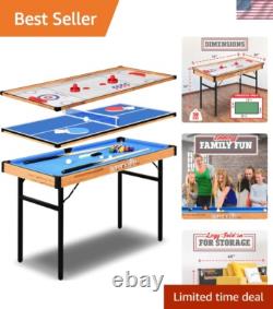 Complete 4 in 1 Sports Arcade Table Pool, Air Hockey, Table Tennis & More