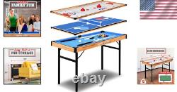 Complete 4 in 1 Sports Arcade Table Pool, Air Hockey, Table Tennis & More