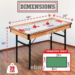 Complete 4 in 1 Sports Arcade Table Pool, Air Hockey, Table Tennis & More