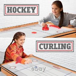 Complete 4 in 1 Sports Arcade Table Pool, Air Hockey, Table Tennis & More