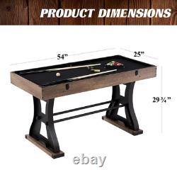 Coventry 54 In. 4-In-1 Combination Game Table with Air Hockey, Foosball, Billiar