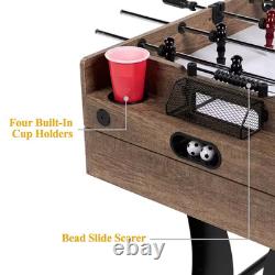 Coventry 54 In. 4-In-1 Combination Game Table with Air Hockey, Foosball, Billiar