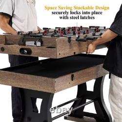 Coventry 54 In. 4-In-1 Combination Game Table with Air Hockey, Foosball, Billiar