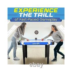Durable Air Hockey Table with LED Score & Fast Puck Action, Fun for All