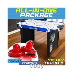 Durable Air Hockey Table with LED Score & Fast Puck Action, Fun for All