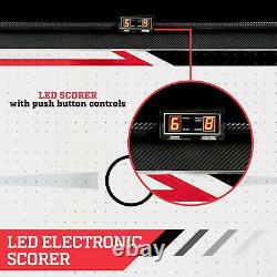 ESPN 5' Air Powered Hockey Table With LED Electronic Scorer, Black/Red