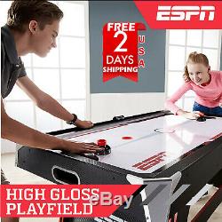 ESPN 5 Ft. Air Powered Hockey Table Electronic Scorer & Cover Belham Collection