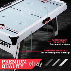 ESPN 6' Arcade Air Powered Hockey Table and Tennis Top 2-In-1, Combo Game Set, A