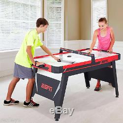ESPN 60 Air Powered Hockey Table 2 Pucks Pushers Game Red Black Play New