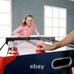 ESPN 60 Air Powered Hockey Table, Overhead Electronic Scorer Blue/Red