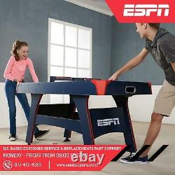ESPN 60 Air Powered Hockey Table, Overhead Electronic Scorer, Blue/Red