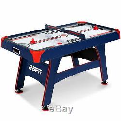 ESPN 60 Inch Air Powered Hockey Table with Overhead Electronic Scorer, UL Certif