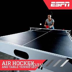 ESPN 72 Air Powered Hockey and Table Tennis Top with Bonus Dartboard Set