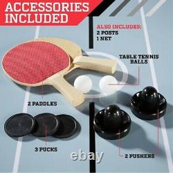 ESPN 72 Air Powered Hockey and Table Tennis Top with Bonus Dartboard Set