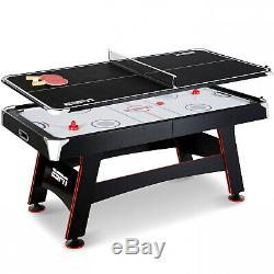ESPN 72 Inch Air Powered Hockey Table Table Tennis Top and In-Rail Scorer