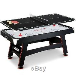 ESPN 72 Inch Air Powered Hockey Table WithTable Tennis Top In-Rail Scorer New