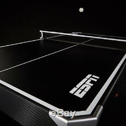ESPN 72-Inch Air Powered Hockey Table with Table Tennis Top In-Rail Scorer