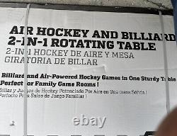 ESPN 84 Air Powered Hockey & Billiard 2 in 1 Rotating Table BRAND NEW & SEALED