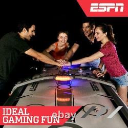 ESPN Air Hockey Table Overhead Electronic Scorer 4 Pushers 4 Pucks Indoor 7 Ft