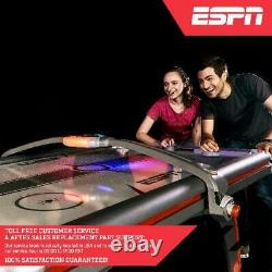 ESPN Air Hockey Table Overhead Electronic Scorer 4 Pushers 4 Pucks Indoor 7 Ft