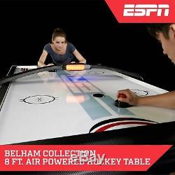 ESPN Belham Collection 8 Ft. Air Powered Hockey Table with Overhead Electronic