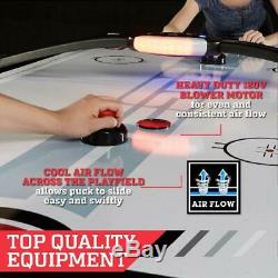 ESPN Belham Collection 8 Ft. Air Powered Hockey Table with Overhead Electronic S