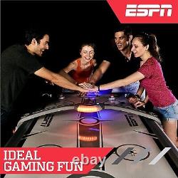 ESPN Sports Air Hockey Game Table 84 Inch Indoor Arcade Gaming Set