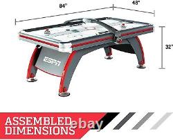 ESPN Sports Air Hockey Game Table 84 Inch Indoor Arcade Gaming Set