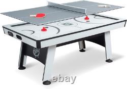 EastPoint Multi-Game Tables, Play 2-in-1 Air Hockey Table with 8, White