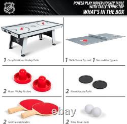 EastPoint Multi-Game Tables, Play 2-in-1 Air Hockey Table with 8, White