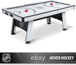 EastPoint Multi-Game Tables, Play 2-in-1 Air Hockey Table with 8, White
