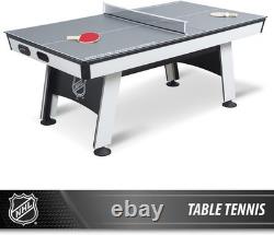 EastPoint Multi-Game Tables, Play 2-in-1 Air Hockey Table with 8, White