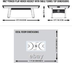 EastPoint Multi-Game Tables, Play 2-in-1 Air Hockey Table with 8, White