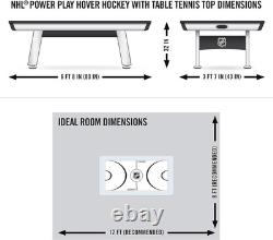 EastPoint Multi-Game Tables, Play 2-in-1 Air Hockey Table with 8, White