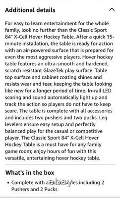 EastPoint Sports Ice Time X-Cell 84-inch Hover Hockey Glaze Tek Table MSRP $889