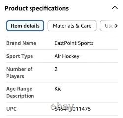 EastPoint Sports Ice Time X-Cell 84-inch Hover Hockey Glaze Tek Table MSRP $889