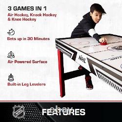 EastPoint Sports NHL 60 Hat Trick 3-in-1 Hockey Table Air, Knock, Knee Hockey