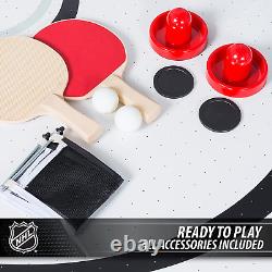 Eastpoint Multi-Game Tables, Play 2-In-1 Air Hockey Table with Table Tennis Top