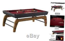Edgewood 84 Billiard Table, Burgundy/Black (BL084Y19003)